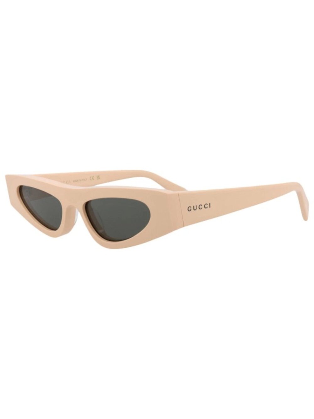 New Gucci Women's Sunglasses Cat Eye Recycled Acetate Frame Pink Pink Grey